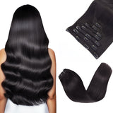 Vlasy 7 Pcs Clip In Hair Extensions Straight Hair Wig Extensions For Women 12-16 Inch