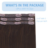 Vlasy 3Pcs/Set Clip In Hair Extensions 100% Real Hair Clip In Wig 12-16 Inch
