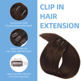Vlasy 3Pcs/Set Clip In Hair Extensions 100% Real Hair Clip In Wig 12-16 Inch