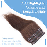Vlasy 3Pcs/Set Clip In Hair Extensions 100% Real Hair Clip In Wig 12-16 Inch