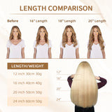 Vlasy Injection Hand-Tied Tape in Hair Extensions 16Pcs Virgin Human Hair (Light Blonde #60A)