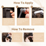 Vlasy Injection Hand-Tied Tape in Hair Extensions 16Pcs Virgin Human Hair (Light Blonde #60A)
