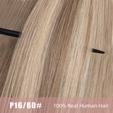 Vlasy 7pcs/set Clip in Extensions 100% Remy Human Hair (#P16/60)