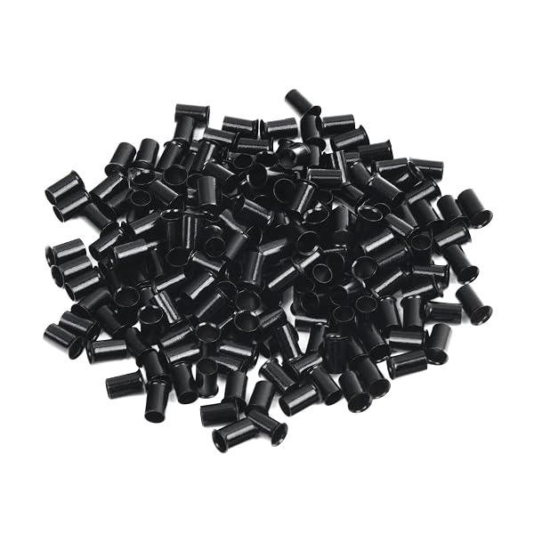 Vlasy Hair Extension Beads,3.4mm Micro Bead I Tip Beads,200Pcs Black