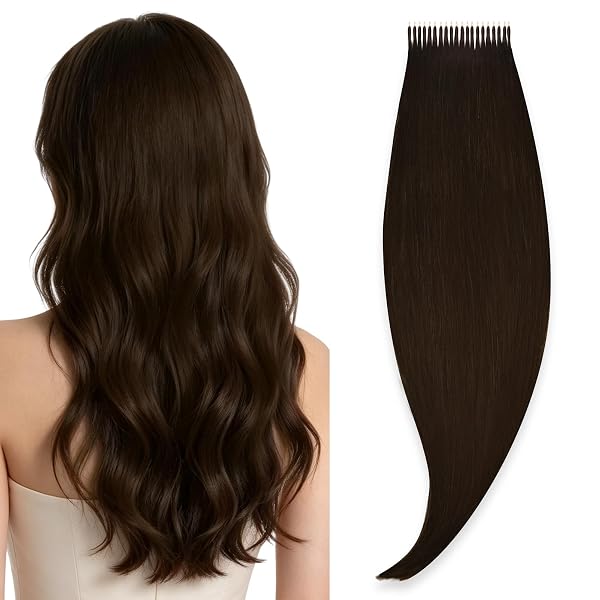 Vlasy Nano Hair Extensions Real Human Hair 12 Inch 2# 20 Strands