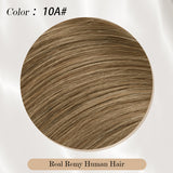 Vlasy Seamless Invisible Mini Tape In Hair Extension Human Hair 16Pcs Medium Ash Brown(10A#)