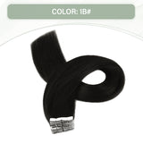 Vlasy 12-24inches Seamless Invisible Mini Tape In Hair Extension Human Hair 16Pcs