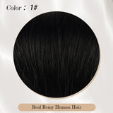 Vlasy Seamless Invisible Mini Tape In Hair Extension Human Hair 16Pcs Black(1#)