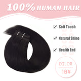 Vlasy 3pcs/set Clip in Extensions 100% Real Human Hair Off Black (1B#)