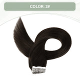 Vlasy 12-24inches Seamless Invisible Mini Tape In Hair Extension Human Hair 16Pcs