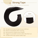 Vlasy Injection Tape in Virgin Human Hair Extensions 12''-24" Hand-Tied PU Skin Tape Hair Extension Straight 16Pcs Invisible Adhesive Tape Ins