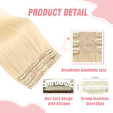 Vlasy 3pcs/set Clip in Extensions 100% Real Human Hair Light Blond (60A#)