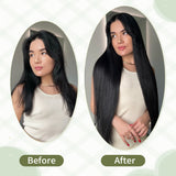 Vlasy Injection Hand-Tied Tape in Hair Extensions 16Pcs Virgin Human Hair (Jet Black #1)