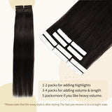 Vlasy Injection Tape in Virgin Human Hair Extensions 12''-24" Hand-Tied PU Skin Tape Hair Extension Straight 16Pcs Invisible Adhesive Tape Ins