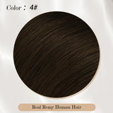 Vlasy Seamless Invisible Mini Tape In Hair Extension Human Hair 16Pcs Dark Brown (4#)