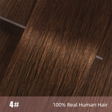 Vlasy 3pcs/set Clip in Extensions 100% Real Human Hair Dark Blown (4#)