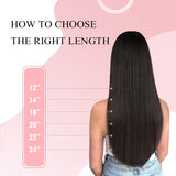 Vlasy Injection Hand-Tied Tape in Hair Extensions 16Pcs Virgin Human Hair (Natural Black #1B)