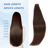 Vlasy Injection Hand-Tied Tape in Hair Extensions 16Pcs Virgin Human Hair (Dark Brown #4)