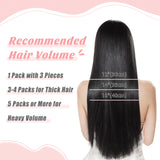 Vlasy 3pcs/set Clip in Extensions 100% Real Human Hair Off Black (1B#)