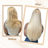 Vlasy Injection Hand-Tied Tape in Hair Extensions 16Pcs Virgin Human Hair (Light Blonde #60A)