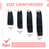 Vlasy 7pcs/set Clip in Extensions 100% Remy Human Hair Jet Black (#1)