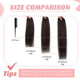 Vlasy 3pcs/set Clip in Extensions 100% Real Human Hair Darkest Blown (2#)