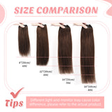 Vlasy 7pcs/set Clip in Extensions 100% Remy Human Hair Dark Brown (#4)