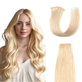 Vlasy Injection Tape in Virgin Human Hair Extensions 12''-24" Hand-Tied PU Skin Tape Hair Extension Straight 16Pcs Invisible Adhesive Tape Ins