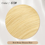 Vlasy Seamless Invisible Mini Tape In Hair Extension Human Hair 16Pcs Light Golden Blonde(613#)