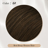 Vlasy Seamless Invisible Mini Tape In Hair Extension Human Hair 16Pcs Brown(6#)
