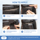 Vlasy Injection Hand-Tied Tape in Hair Extensions 16Pcs Virgin Human Hair (Dark Brown #4)