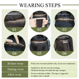 Vlasy Injection Hand-Tied Tape in Hair Extensions 16Pcs Virgin Human Hair (Jet Black #1)