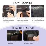 Vlasy Injection Hand-Tied Tape in Hair Extensions 16Pcs Virgin Human Hair (Darkest Brown #2)