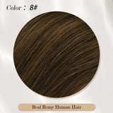 Vlasy Seamless Invisible Mini Tape In Hair Extension Human Hair 16Pcs Brown(8#)