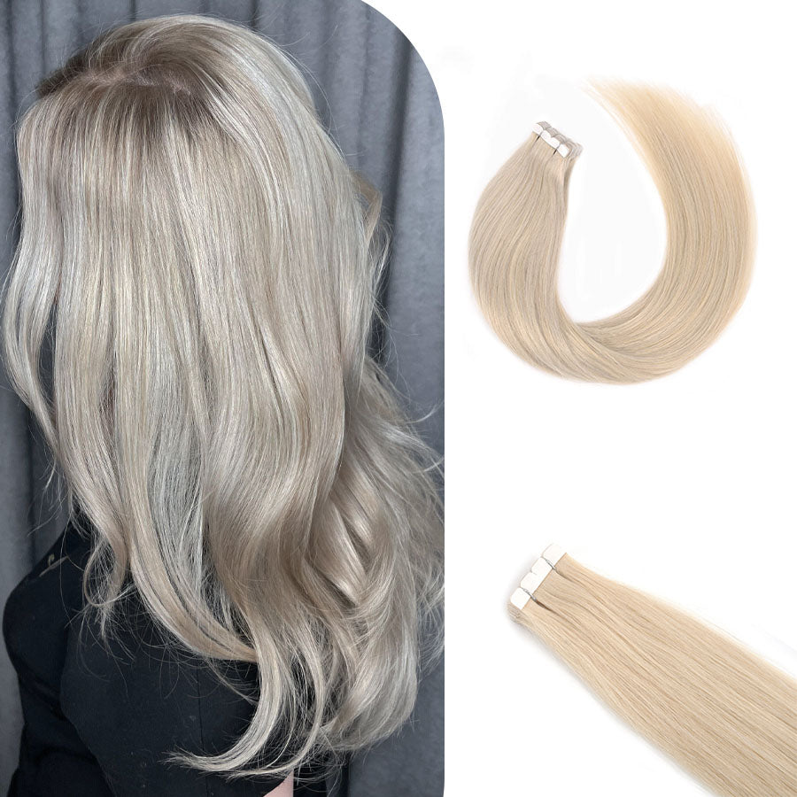 Light Grey(Grey4)-mini tape in hair extensions