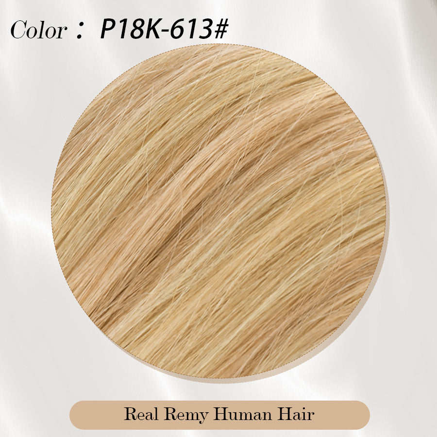 Dark Blonde + Light Golden Blonde(P18K/613)-mini tape in hair extensions